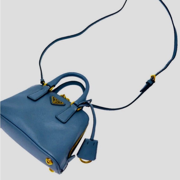 ❤️ NWT PRADA SAFFIANO LEATHER MINI 2WAY BAG IN GOLD HARDWARE by: Prada - Picture 4 of 12